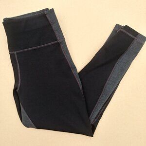 Gap Sculpt Ponte black grey thick pants legging zipper ankles Small